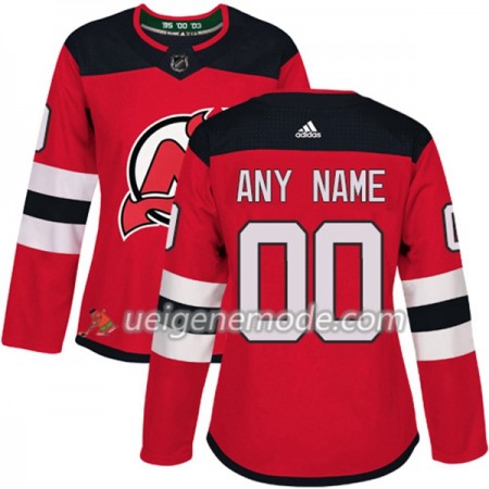 Dame Eishockey New Jersey Devils Custom Adidas 2017-2018 Rot Authentic